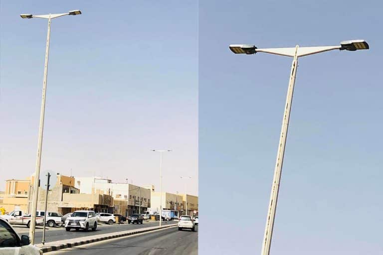 Series H Street Lamp Light On City Road In Saudi Arabia