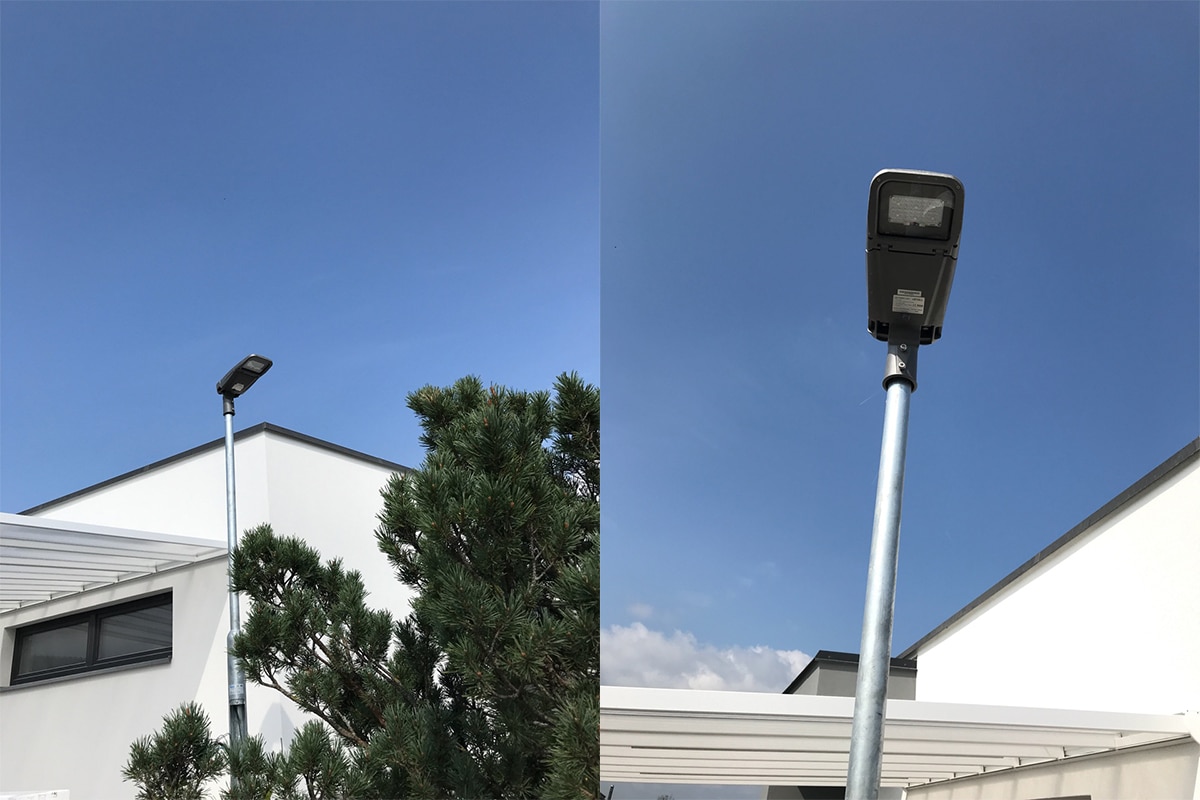 cobra head led street light in a garden in Czech republic2