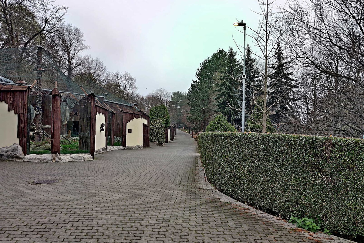 smart street light in a zoo park in Slovakia