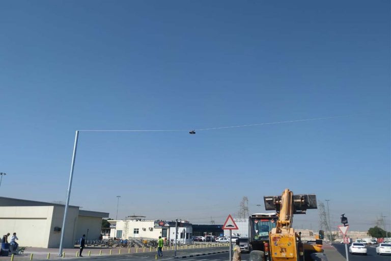 Series L hanging street lamp in a Logistics center in UAE