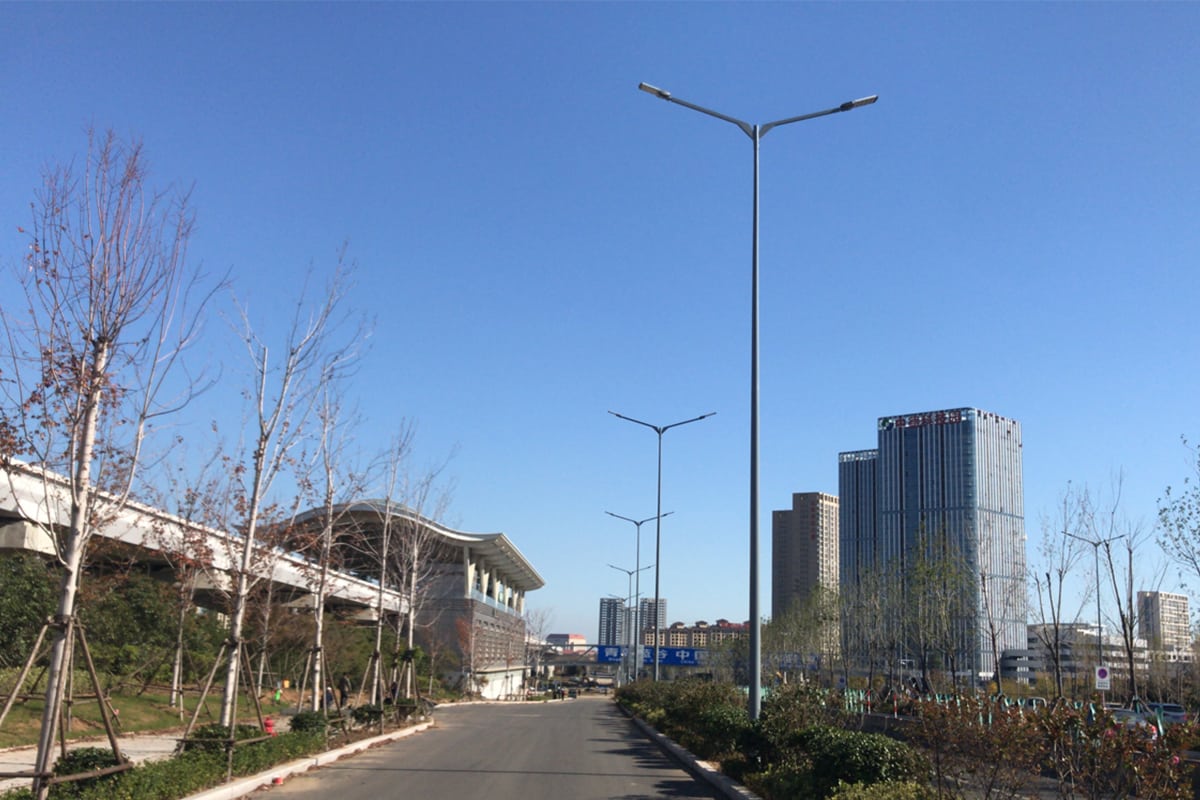 Streetlight Led On The Seaside Urban Road