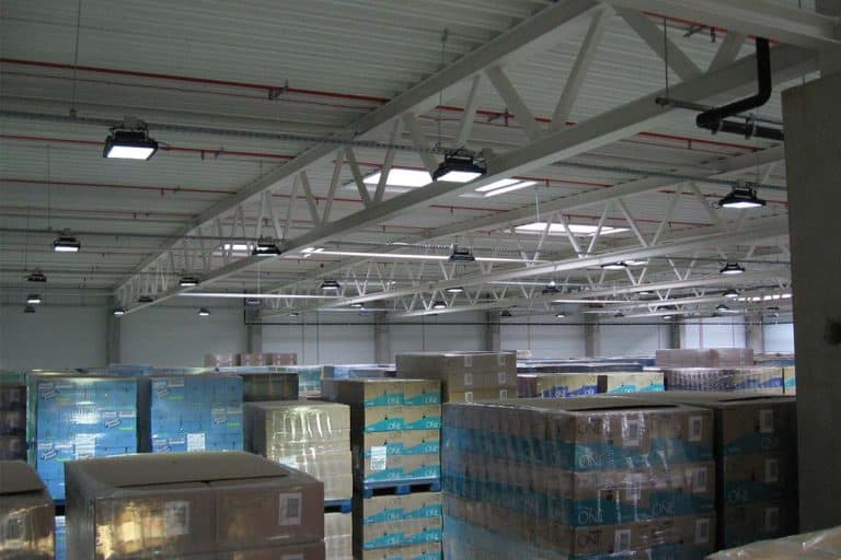 Series D high bay lamp in Nestle coffee warehouse lighting in Hungary