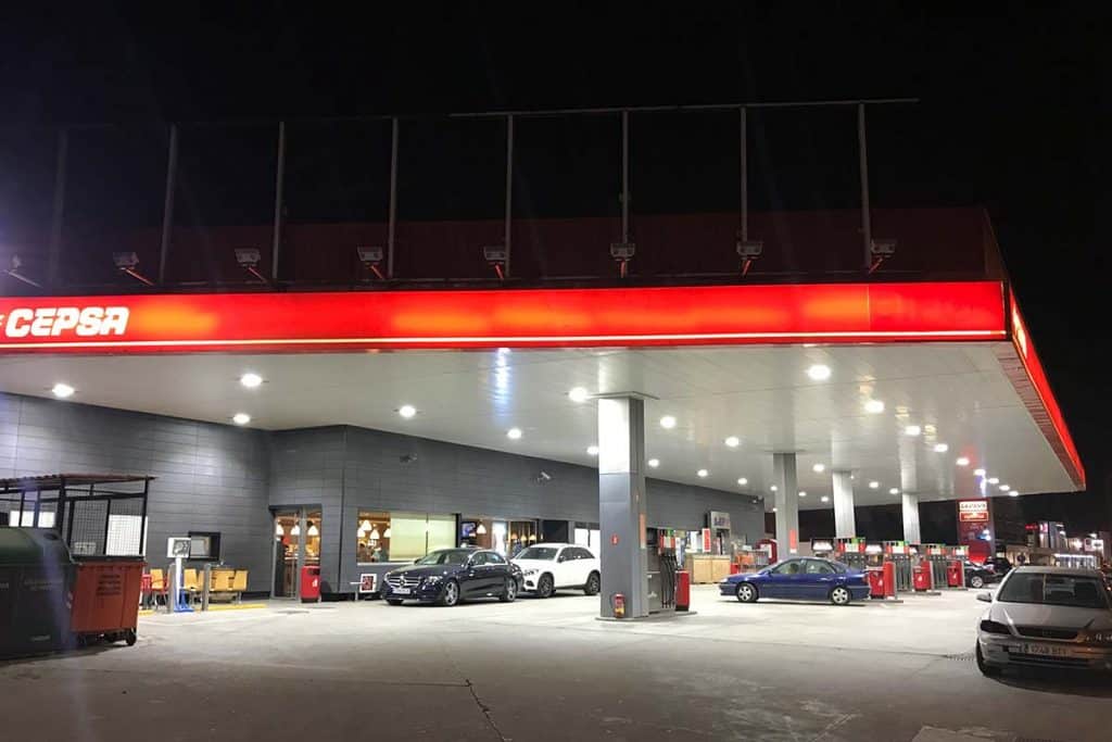 led canopy lights for petrol station