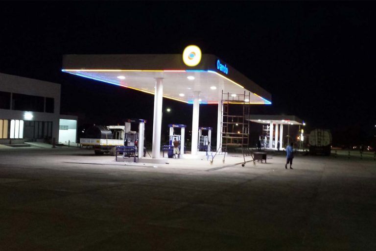 Series H led gas station canopy lights for gas station lighting in Ghana