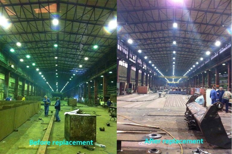 Series HB LED flood light in a shipyard of Croatia