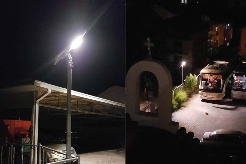 Series PV2 solar street light with motion sensor for bus stop lighting in Serbia 2