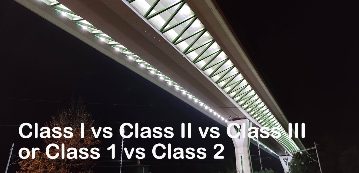 Class I vs Class II vs Class III, or Class 1 vs Class 2