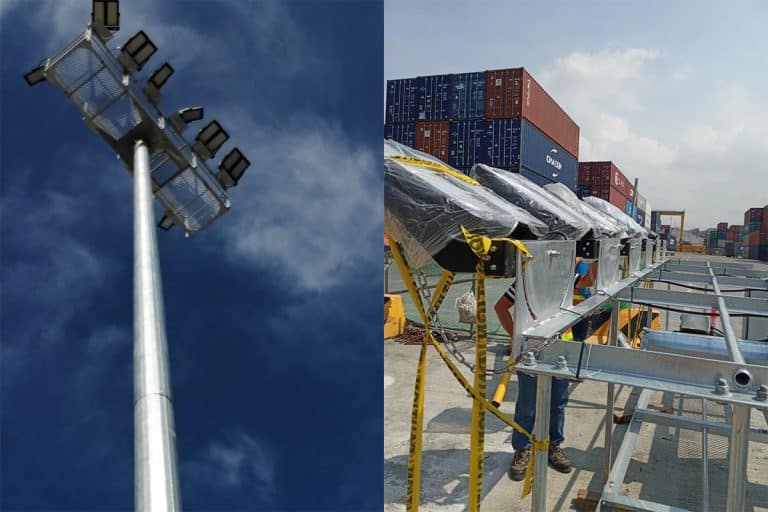 Series M high mast light for the port terminal in Philippines