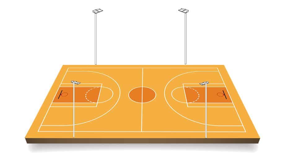 Outdoor basketball lighting