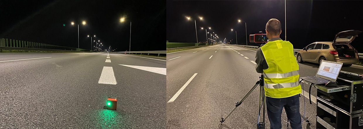 Luminance of street lighting