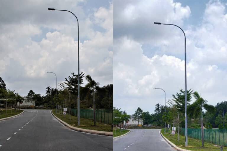 Series H cobra head LED street light for roundabout in Sendayan tech valley