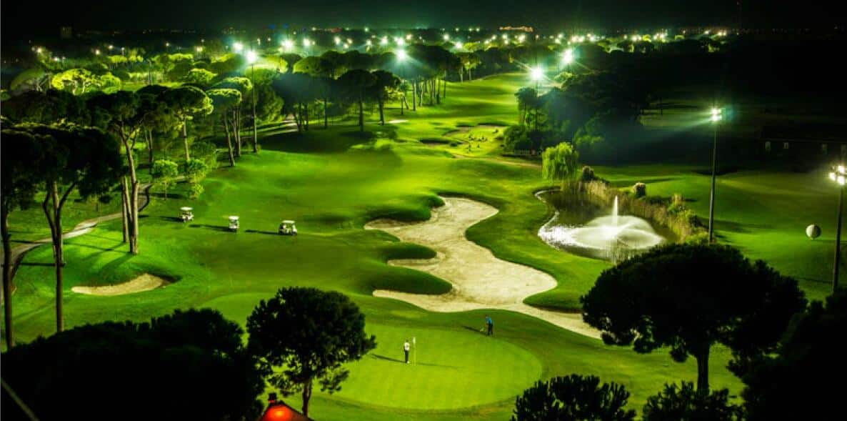 Golf course - tee, fairway and green