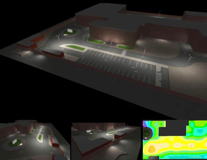 Lighting calculation of exterior area