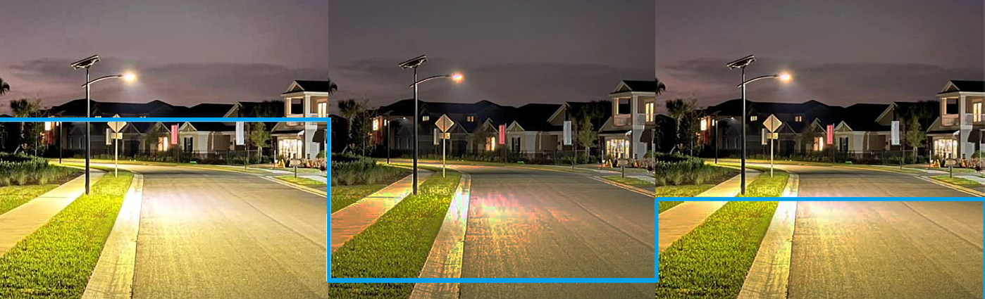 Solar LED street light dimming