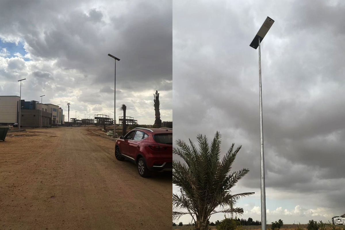 60W solar street light for industrial park in Egypt-2