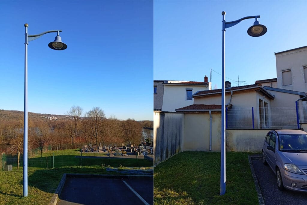 Series ZG-1058 Ornamental street lights for road and parking lot lighting at French