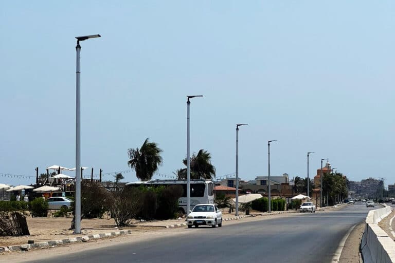 Series PV5 Solar sensor street light on coastal roads in Egypt-2