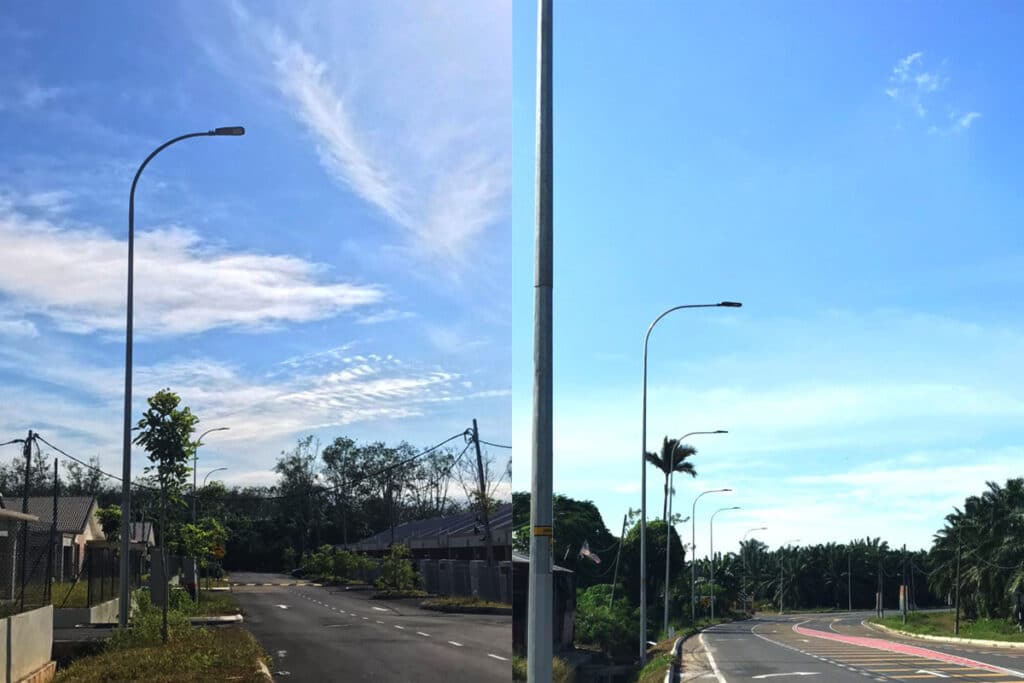 Series H waterproof led street light for residential area in Malaysia