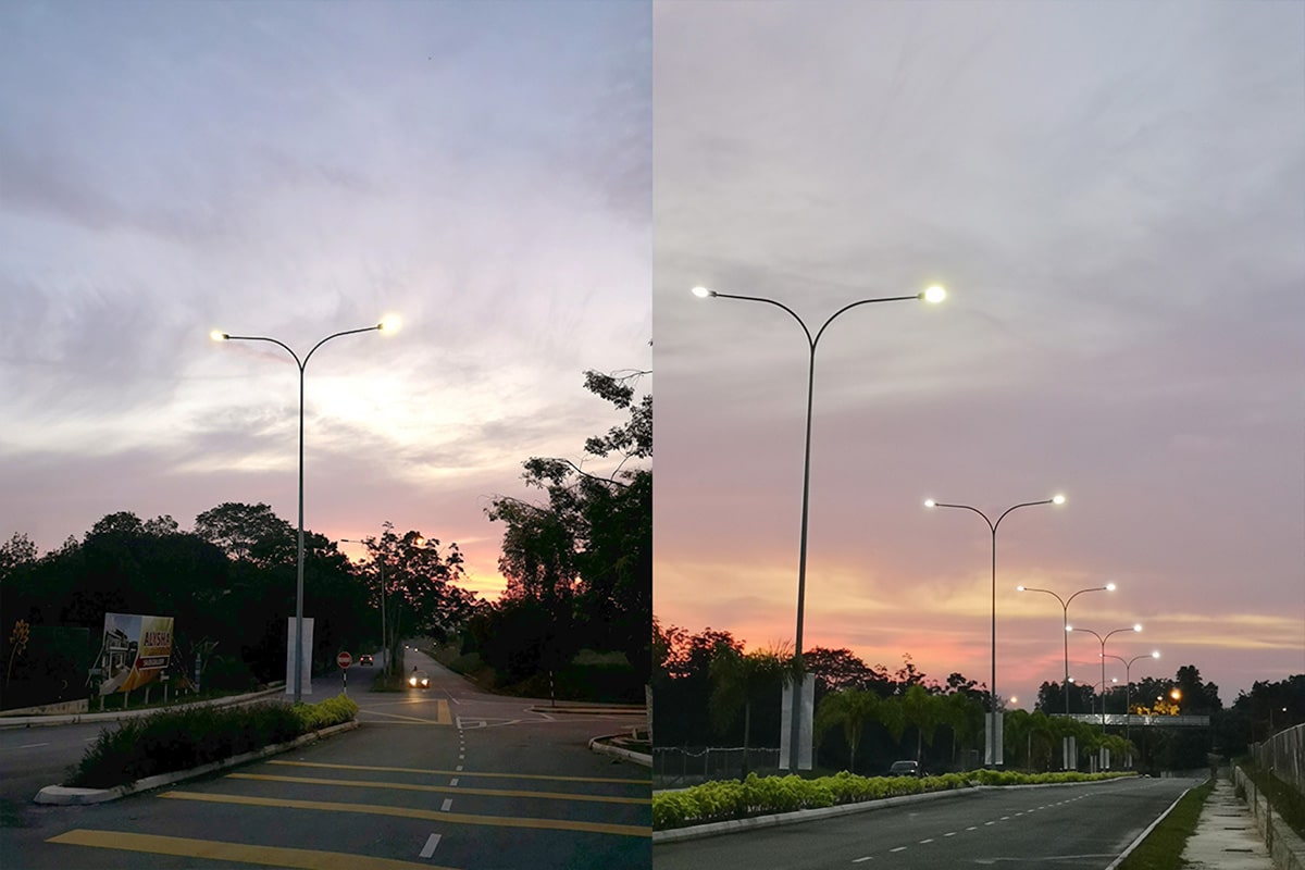 IP66 waterproof street lighting project for heavy rain areas