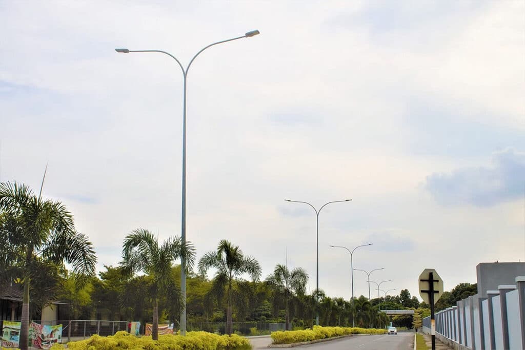 LED street lighting project in Malaysia residential area