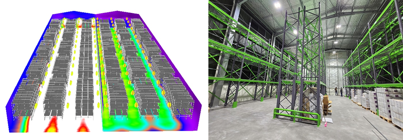 Warehouse indoor lighting design