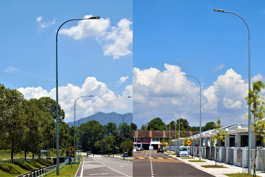 smart LED residential street lights for urban communities